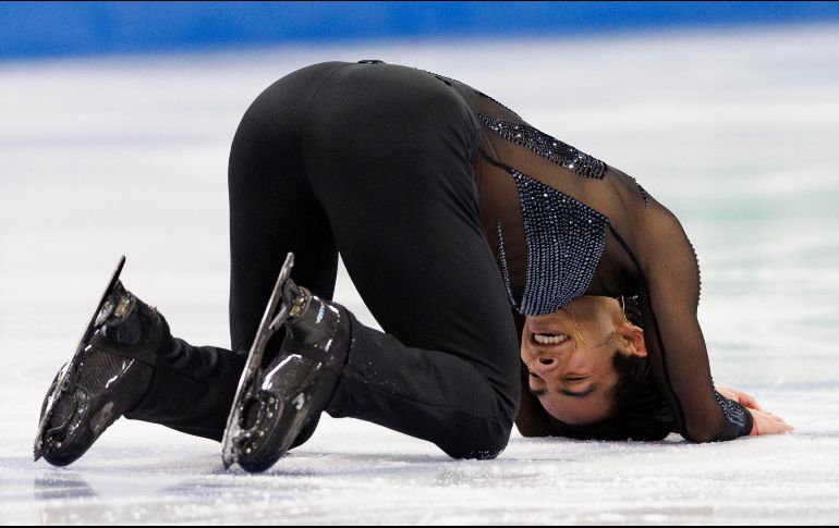 El patinador tapatío entro con autoridad a la pista con una coreografía llena de dificultad. EFE/ C. GUNTHER
