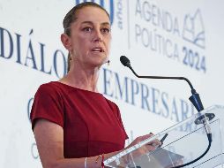 La candidata presidencial de la coalición “Sigamos Haciendo Historia”, durante su segundo día de recorrido en Nuevo León. EL UNIVERSAL