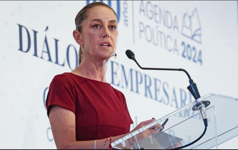 La candidata presidencial de la coalición “Sigamos Haciendo Historia”, durante su segundo día de recorrido en Nuevo León. EL UNIVERSAL