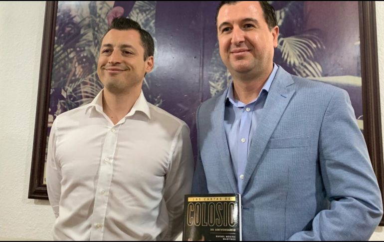 Luis Donaldo Colosio Riojas presentó el libro “Las Cartas de Colosio”, de Rafael Medina Martínez. SUN/A. Escobar