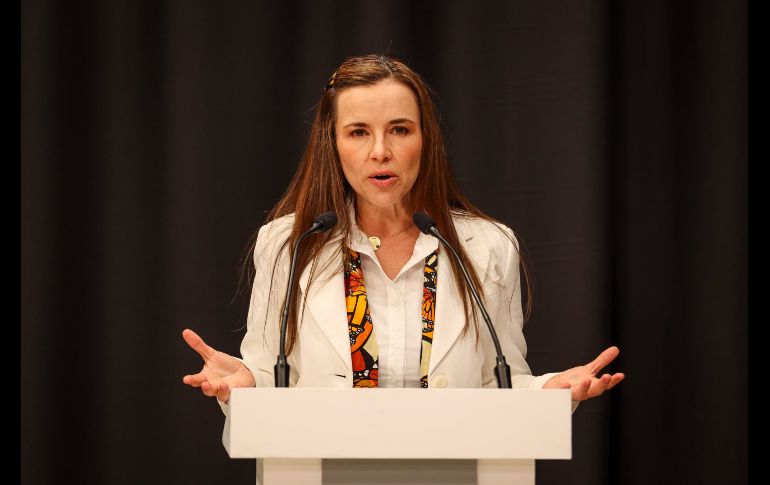 Mirza Flores no reveló quién podría suplir a Esquer en caso de que el INE reitere la decisión de eliminar la participación del ex secretario de Asistencia Social. EL INFORMADOR / H. Figueroa