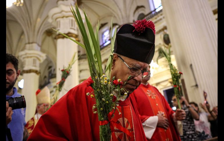 El Cardenal de Guadalajara, José Francisco Robles Ortega, hizo un llamado a las personas a vivir la Semana Santa como la culminación de un proceso que se inició el miércoles de ceniza con la oración. EL INFORMADOR / H. Figueroa