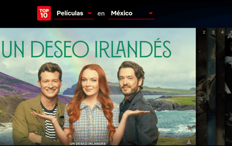 En Netflix existe un ranking  de las películas más vistas. ESPECIAL/NETFLIX