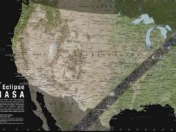El eclipse solar saldrá de México y continuará por Estados Unidos y Canadá. NASA / CORTESÍA