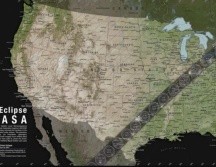 El eclipse solar saldrá de México y continuará por Estados Unidos y Canadá. NASA / CORTESÍA