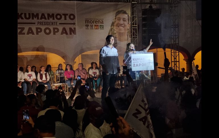 Pedro Kumamoto, candidato a la alcaldía de Zapopan por la coalición Sigamos Haciendo Historia (Morena, PT, Verde, Hagamos, Futuro), prometió que de ganar los comicios del 2 de junio, regresará la tranquilidad a Zapopan. EL INFORMADOR / J. Díaz