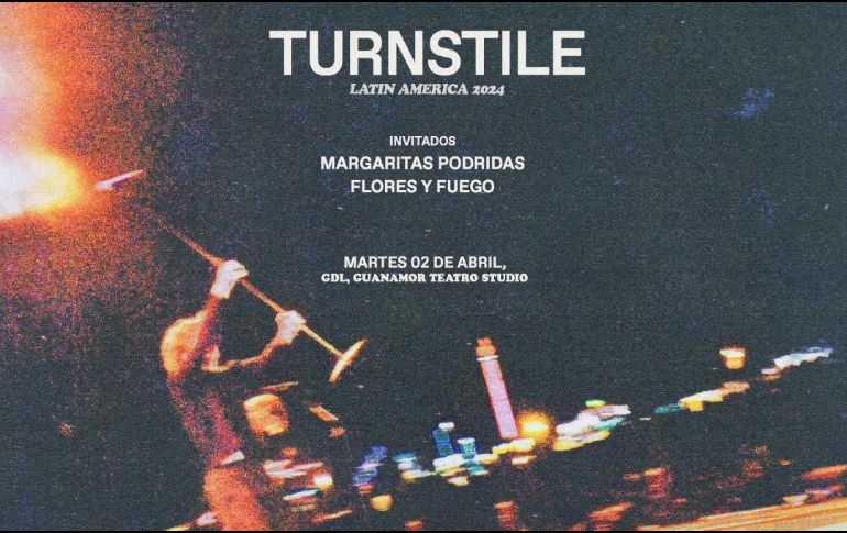 Asiste al primer concierto de la banda Turnstile en Jalisco. Aún hay boletos en la página de Ticketmaster. ESPECIAL / X: @GuanamorTeatroS