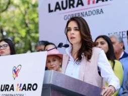 Laura Haro precisó que, de ganar la gubernatura de Jalisco, se convertirá en la “Gobernadora de las Juventudes”. ESPECIAL