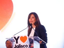 La candidata emecista presentó otras propuestas en materia hídrica por parte de candidatos a las alcaldías metropolitanas y en compañía del candidato a gobernador por el partido MC, Pablo Lemus. ESPECIAL.