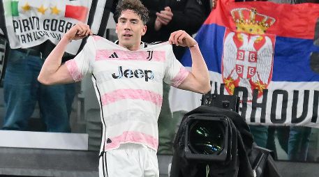 Dusan Vlahovic puso el segundo tanto del cuadro de Turín. EFE/A. Di Marco