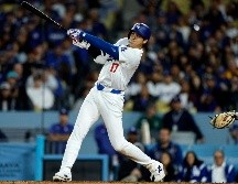 El cuadrangular llegó en la séptima entrada y en el cuadragésimo primer turno de Shohei Ohtani con los Dodgers. AFP / K. Djansezian