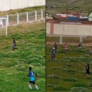 Partido en Copa Perú se viraliza por cancha en terribles condiciones (VIDEO)