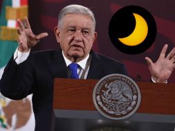 El presidente López Obrador pidió a los medios de comunicación a la divulgación sobre las medidas preventivas para observar el eclipse. SUN/ B. Fregoso