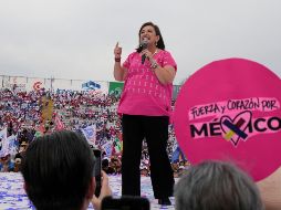 Xóchitl Gálvez refirió tener 60 años esperando para el evento de hoy, donde se medirán los tres aspirantes por la Presidencia AP/F. Llano
