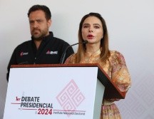 Consejeros ofrecieron una conferencia de prensa y mostrron las instalaciones en donde se realizará el primer debate. SUN/B. Fregoso