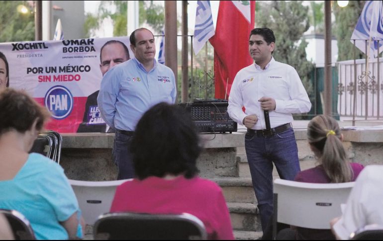 El aspirante también visitó la colonia Jardines Universidad. ESPECIAL
