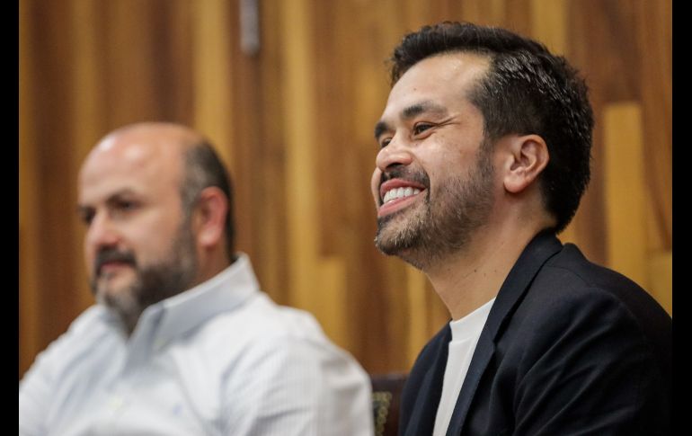 El candidato destacó el acuerdo alcanzado entre el rector de la UdeG y el gobernador para garantizar un presupuesto constitucional para la Universidad de Guadalajara. EL INFORMADOR / H. Figueroa