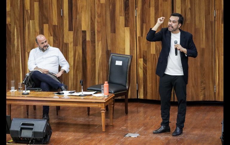 El candidato destacó el acuerdo alcanzado entre el rector de la UdeG y el gobernador para garantizar un presupuesto constitucional para la Universidad de Guadalajara. EL INFORMADOR / H. Figueroa