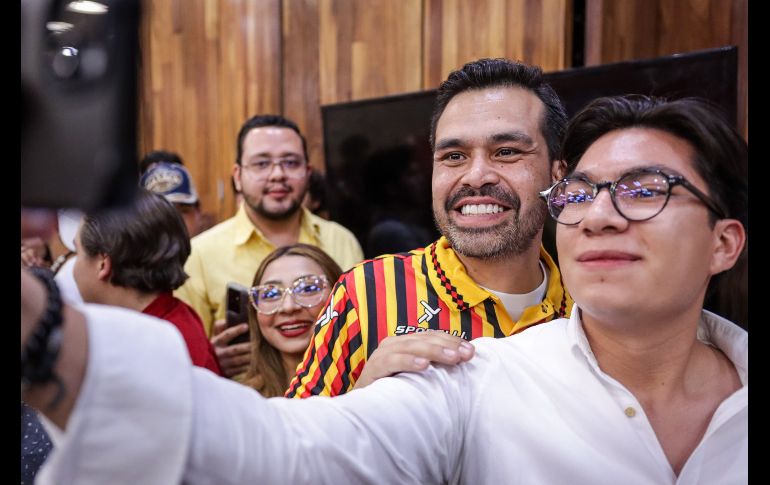 El candidato destacó el acuerdo alcanzado entre el rector de la UdeG y el gobernador para garantizar un presupuesto constitucional para la Universidad de Guadalajara. EL INFORMADOR / H. Figueroa