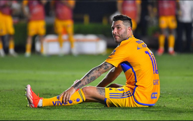 André-Pierre Gignac falló uno de los tiros penales de los Tigres. IMAGO7/J. Ovalle