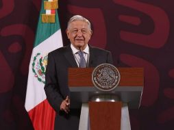 El Presidente Andrés Manuel López Obrador durante su conferencia de hoy en Palacio de Gobierno. SUN/Juan Boites