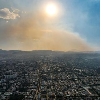 Activan alerta atmosférica por incendio en Bosque La Primavera