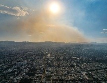Así luce el cielo tapatío por el incendio en el Bosque La Primavera. EL INFORMADOR / A. Navarro