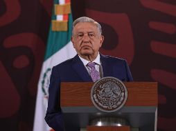 El Presidente Andrés Manuel López Obrador en la conferencia de hoy 11 de abril. SUN/Gabriel Pano