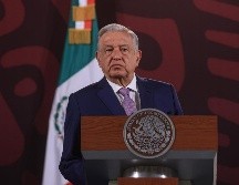 El Presidente Andrés Manuel López Obrador en la conferencia de hoy 11 de abril. SUN/Gabriel Pano