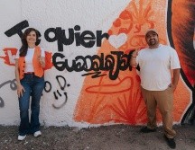 Verónica Delgadillo se reunió con jóvenes en Plaza Federalismo, donde también se inauguró un mural que representa los íconos de la ciudad de la mano de Alejandro Navarrete. ESPECIAL
