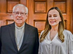El cardenal Robles y la candidata coincidieron en la preocupación por mejorar la seguridad. ESPECIA