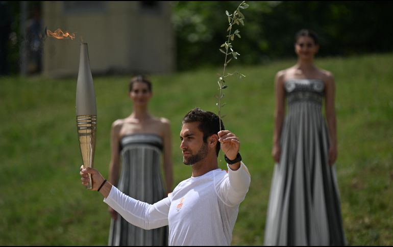 Hoy se encendió el fuego olímpico en Grecia, y en París 2024 se promete elevar el espectáculo respecto a lo que se vivió en Tokio 2020. AFP / A. Messinis
