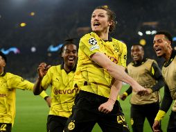 El Dortmund tuvo que remontar dos veces en el marcador global para avanzar con un 5-4 agregado. EFE/ F. VOGEL.