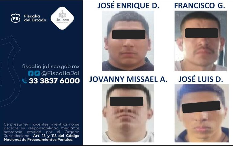 José Enrique ‘D’, Francisco ‘G’, Jovanny Missael ‘A’. y José Luis ‘D’ permanecerán en prisión preventiva un año. ESPECIAL