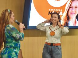 Durante el encuentro, Flores Gómez expuso su agenda legislativa y propuestas de campaña, buscando el respaldo activo de las mujeres comerciantes. CORTESÍA