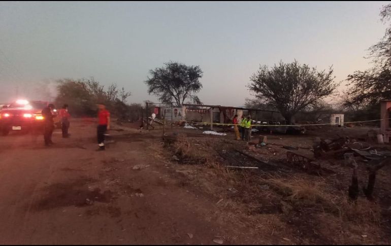 Personal de la Unidad Estatal de Protección Civil y Bomberos del Estado informaron del reporte ocurrido en el llamado Camino la Noria a La Rivera, en el municipio mencionado. CORTESÍA
