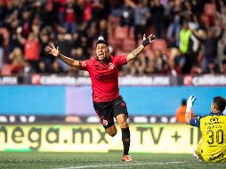 Efraín Álvarez celebra tras haber anotado el segundo tanto del Tijuana. IMAGO7