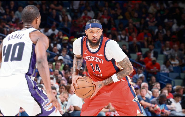 Brandon Ingram (#14) fue el mejor anotador de Nueva Orleans. AFP/J. Haynes