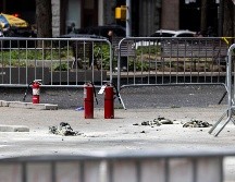 El hombre estaba en el Parque Collect Pond alrededor de las 13:30 horas del viernes, cuando comenzó a repartir folletos que hablaban de teorías de conspiración, antes de rociarse una sustancia inflamable y prenderse fuego. EFE / J. Lane