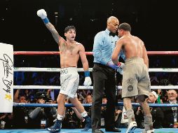 García se impuso por puntuaciones de 115-109, 114-110 y 112-112 y acabó con el invicto de Haney. AFP/A. Bello
