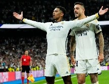 Jude Bellingham puso el gol del triunfo del Real Madrid en el primer minuto de compensación. EFE