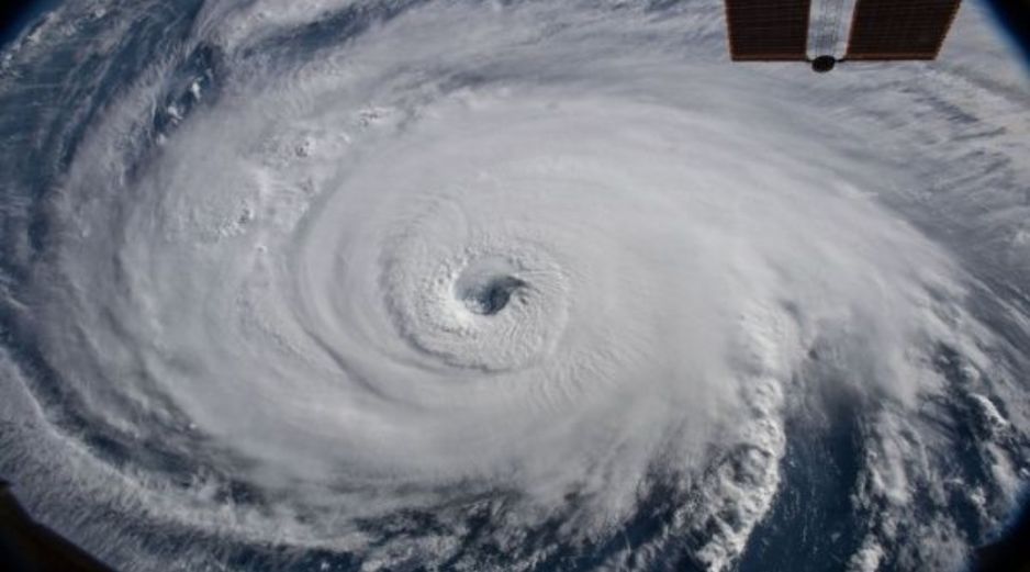 Imagen capturada por la NASA del peligroso Huracán Florence en 2028. TWITTER / @Space_Station