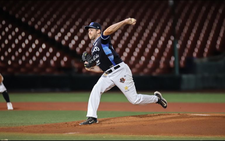 Kevin McGovern. El abridor de Jalisco cumplió con una aceptable salida de 5 entradas en las que permitió sólo dos carreras. X/charrosbeisbol