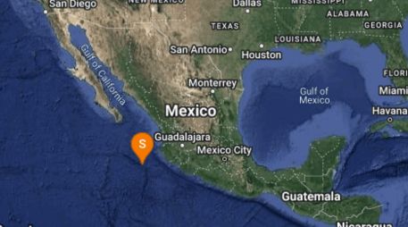 Se registró un sismo a las 05:38 horas a 300 kilómetros al suroeste de Puerto Vallarta. X / @SismologicoMX