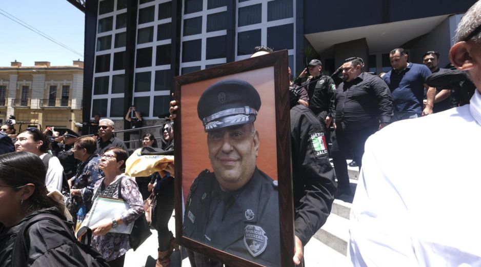 Este lunes se llevó a cabo el homenaje de Gerardo Insúa para despedirlo y rendirle honores. ESPECIAL/ Secretaría de Seguridad