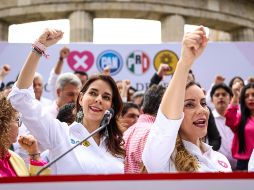 Fuerza y Corazón por Jalisco. Laura Haro, candidata a gobernadora, y Diana González, candidata a presidente de Guadalajara. EL INFORMADOR/H. Figueroa