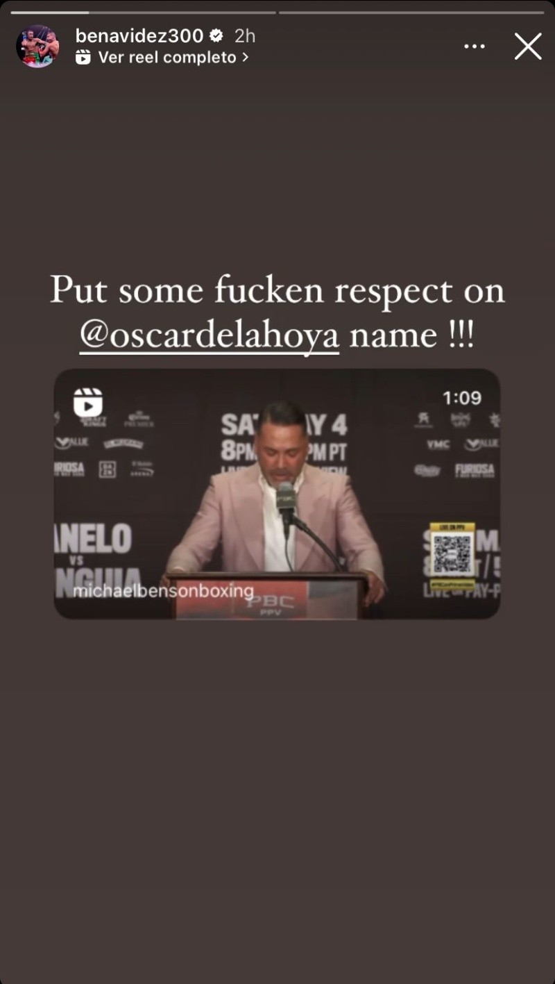  Instagram/ @benavidez300