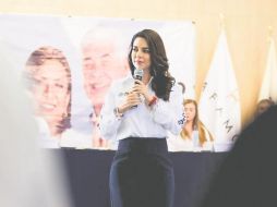 La candidata de Fuerza y Corazón por México expuso su plan de seguridad en una reunión con muebleros de Ocotlán. ESPECIAL
