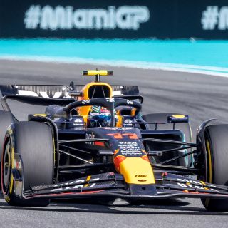Checo reacciona al lugar en que terminó el sprint en Miami
