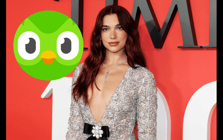 Las cuentas Duolingo en redes sociales cambiaron la foto de perfil con esta fusión entre el búho verde, mascota de la app, y la cantante británica Dua Lipa. EFE/ ARCHIVO/ GOOGLE PLAY/ DUOLINGO